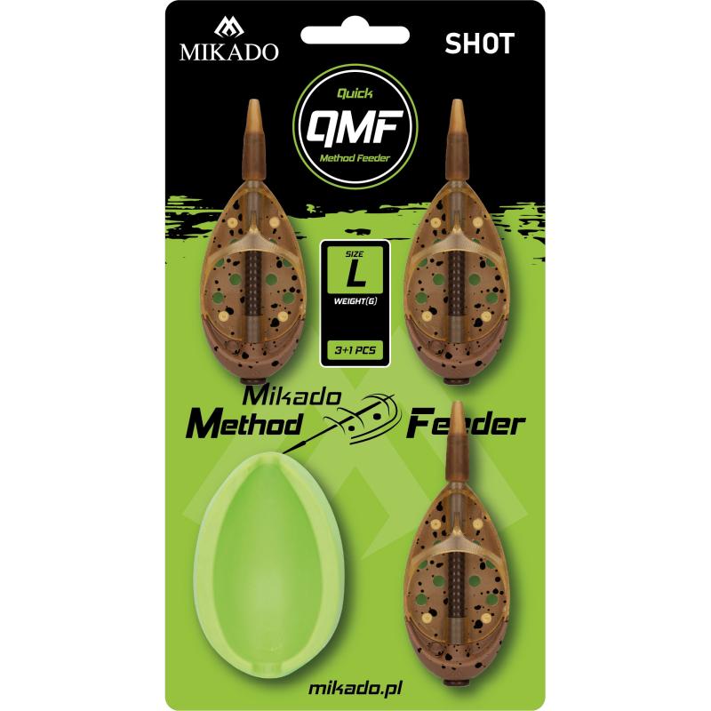 Produktbild Mikado Feeder Method Feeder Shot Q.M.F. Set L 3X40G + Feeder Form