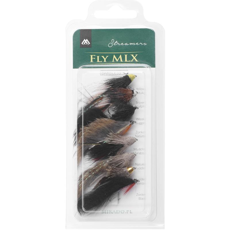 Mikado Set K&uuml;nstliche Fliegen Streamers Barbless