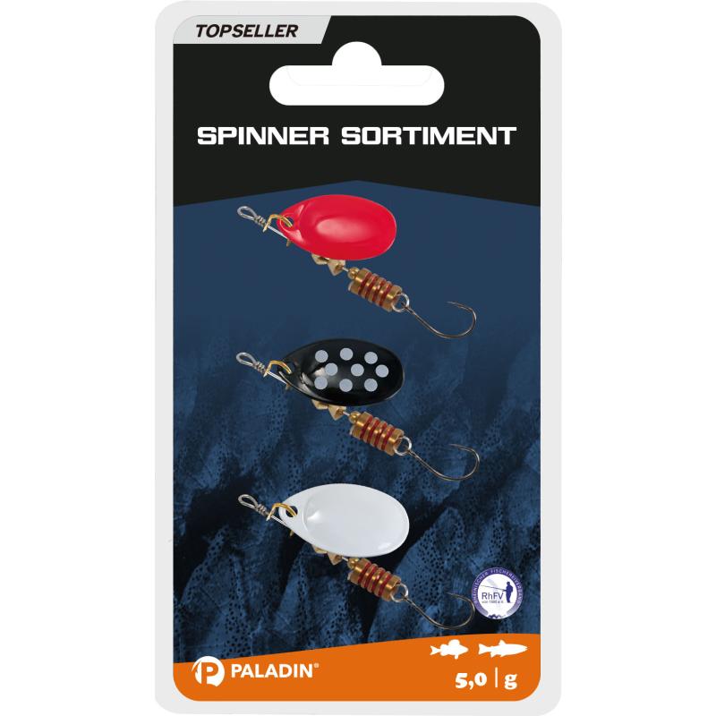 Paladin Spinner-Sortiment mit Einzelhaken 5g 3St.