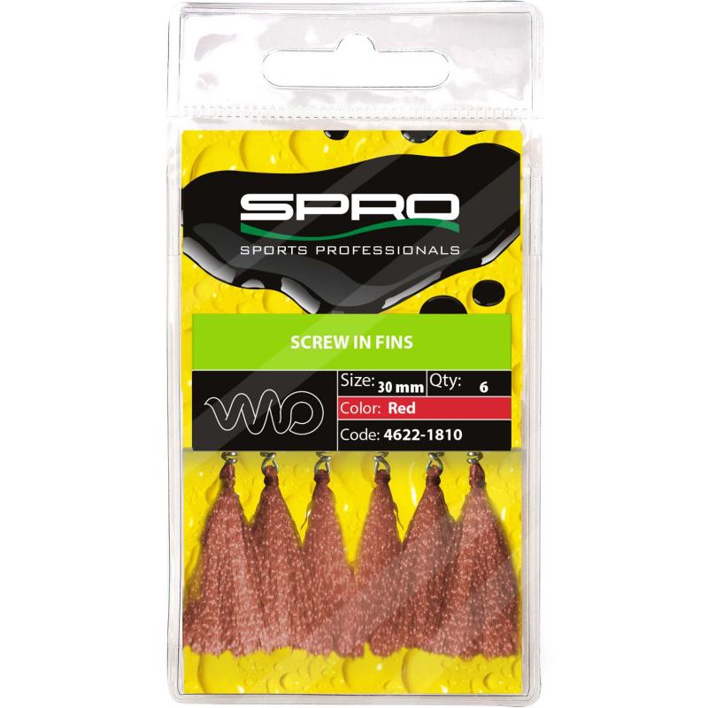 Spro Screw In Fins Red
