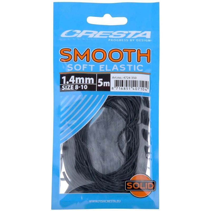 Cresta Smooth Soft Elastic Black 1.4mm 5m