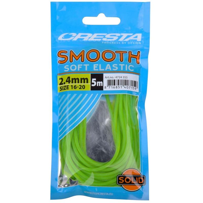 Cresta Smooth Soft Elastic Fluo Green 2.4mm 5m