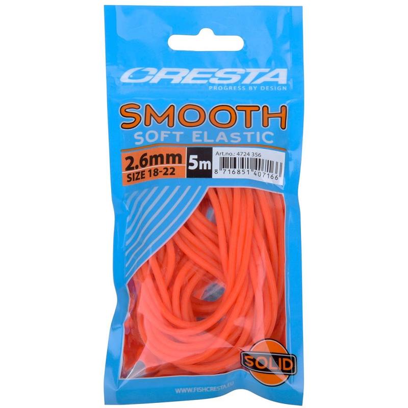 Cresta Smooth Soft Elastic Fluo Orange 2.6mm 5m