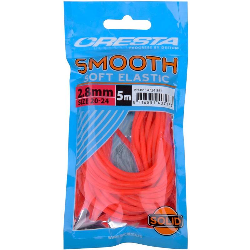 Cresta Smooth Soft Elastic Fluo Red 2.8mm 5m