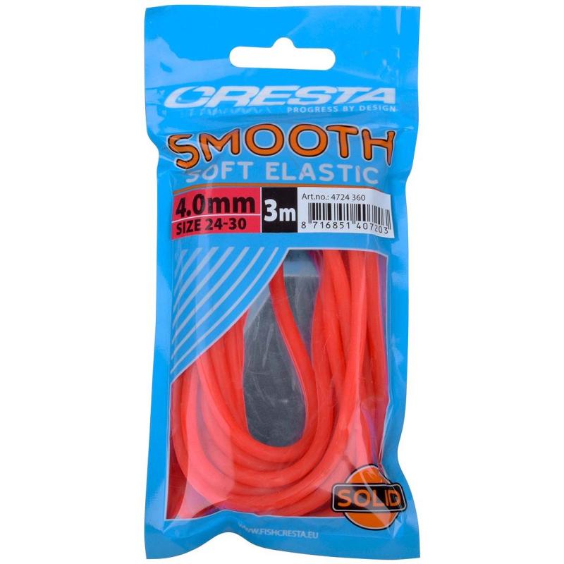Cresta Smooth Soft Elastic Fluo Red 4.0mm 3m