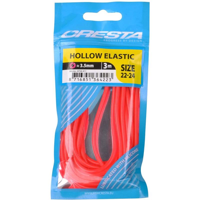 Cresta Hollow Elastic Pink 3.5mm 3m