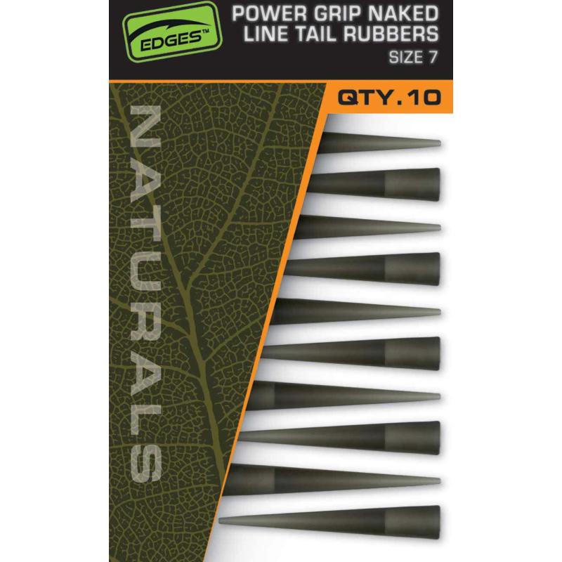 Fox Edges Naturals Power Grip Naked line tail rubbers size 7 x 10