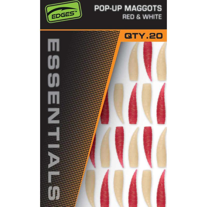 Fox Pop Up Maggots x 20 (10 red, 10 white