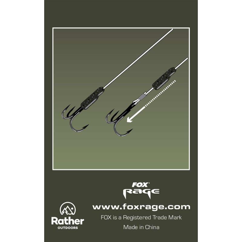 Fox Rage Predator Camo Treble Hook Sleeves Large x 10