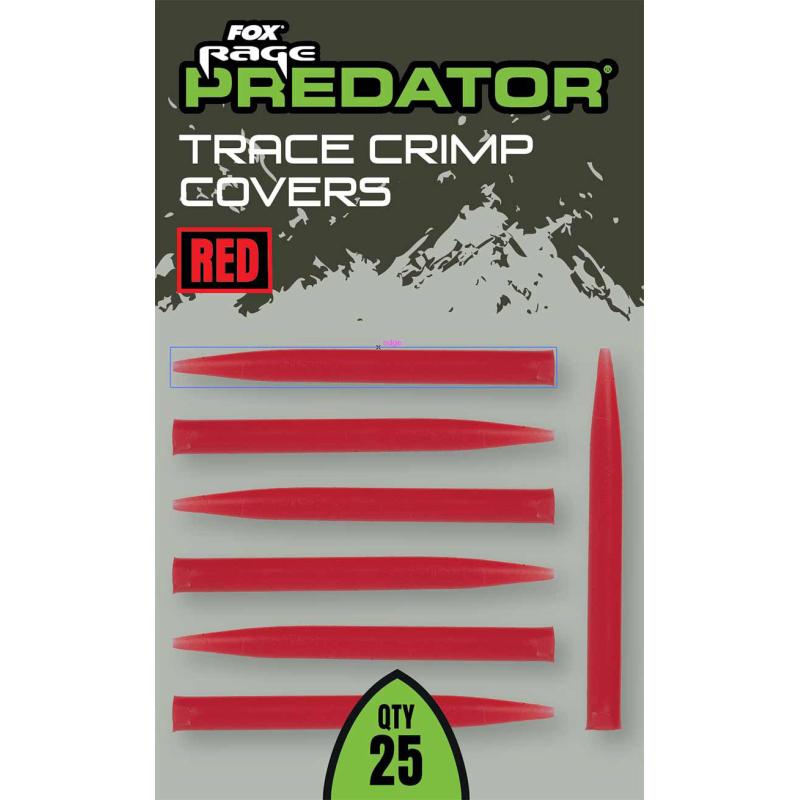 Fox Rage Predator Red Trace Crimp Covers x 25pcs