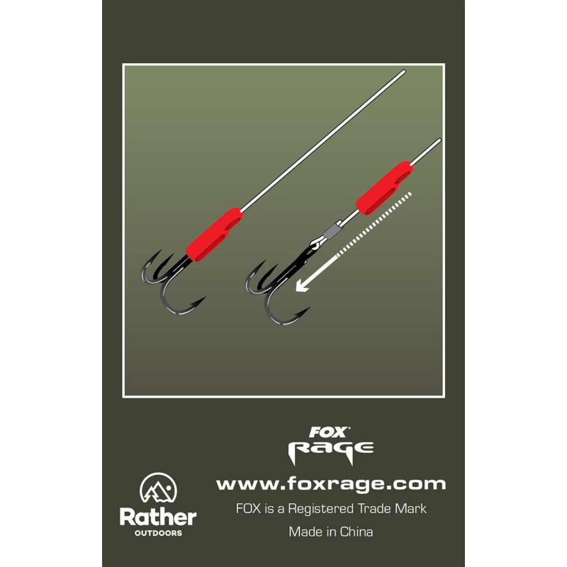 Fox Rage Predator Red Treble Hook Sleeves x Medium