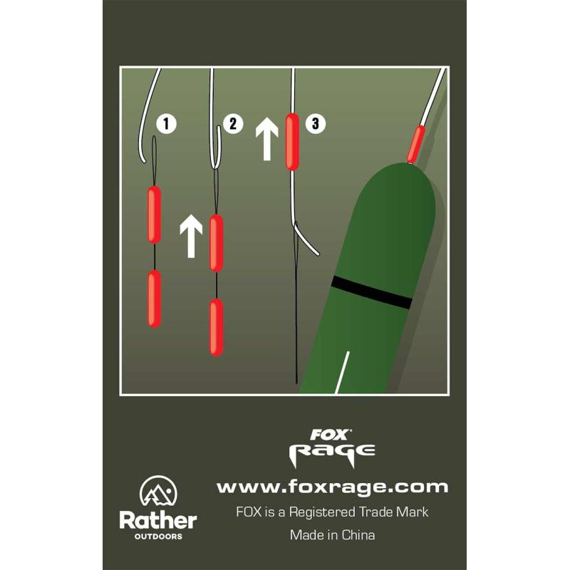 Fox Rage Predator Float Stops Red x 20