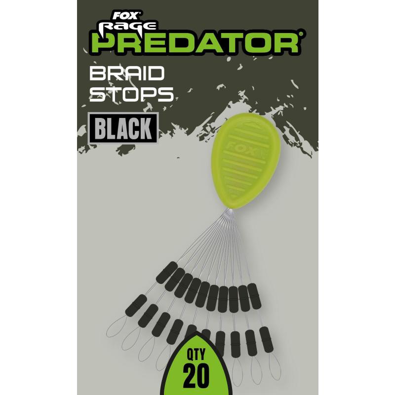Fox Rage Predator Braid Stops Black 10pcs