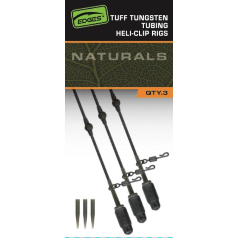 Fox Edges Tuff Tungsten Tubing Heli-Clip Rigs 3pcs