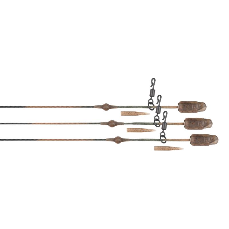 Fox Edges Camo Heli-Clip Rigs 50lb Leadcore 3pcs