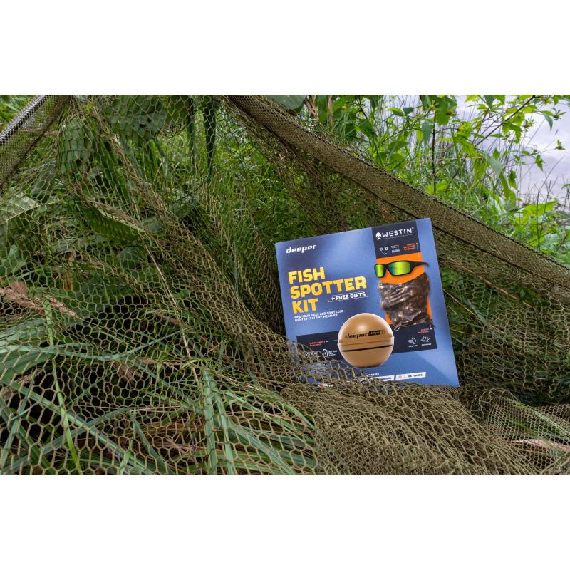 DEEPER Bundle FISH SPOTTER KIT LIMITED EDITION (Chirp+ 2, Westin W6 Sunglasses, Neck Gaiter)