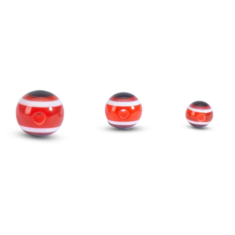 Iron Claw Doiyo S'zuki Eyed Glass Beads 6mm Red