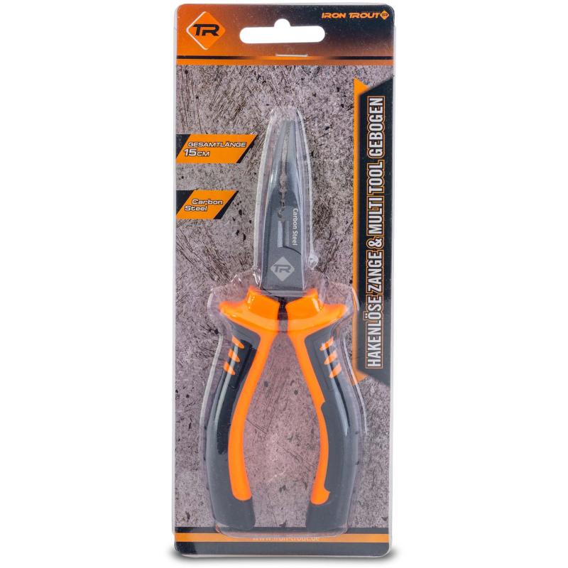 IRON TROUT Hakenl&ouml;se Zange & Multi Tool gebogen 15cm
