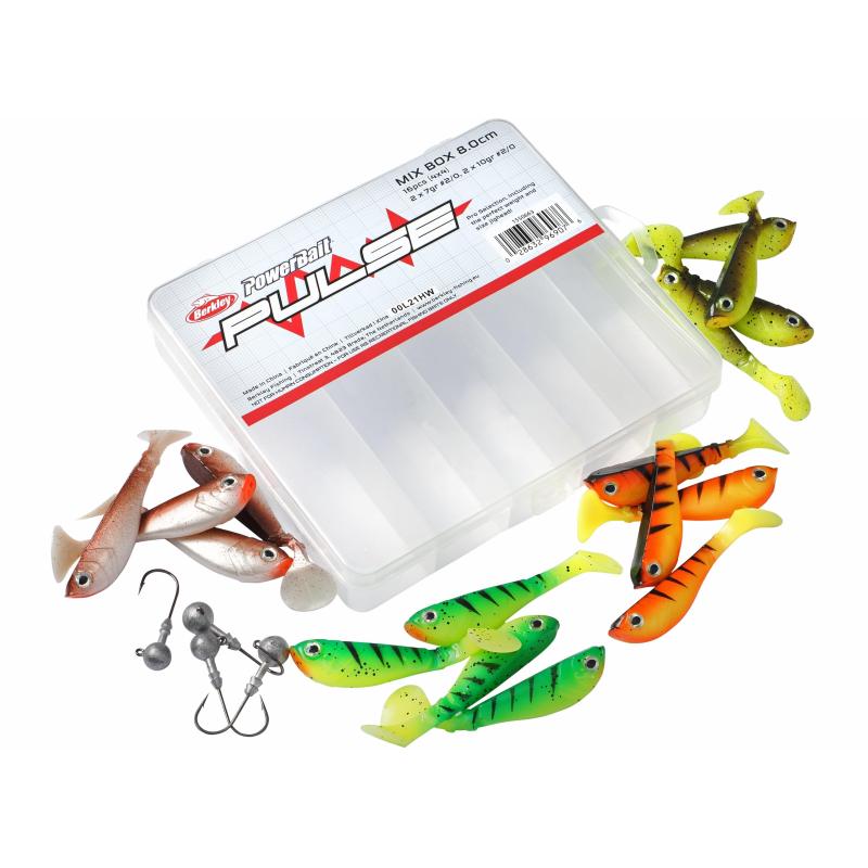 Berkley Pulse Shad Box 8Cm Incl. Jigheads