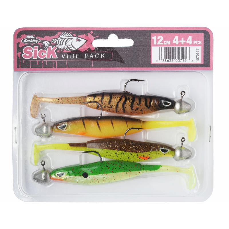 Berkley Sick Vibe 12Cm 4Pc Pre-Rigged Bismuth