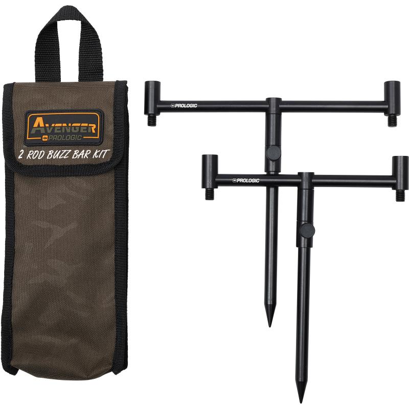 Prologic Avenger Buzz Bar Kit & Carrycase 2 Rod 20-34cm 0.277Kg
