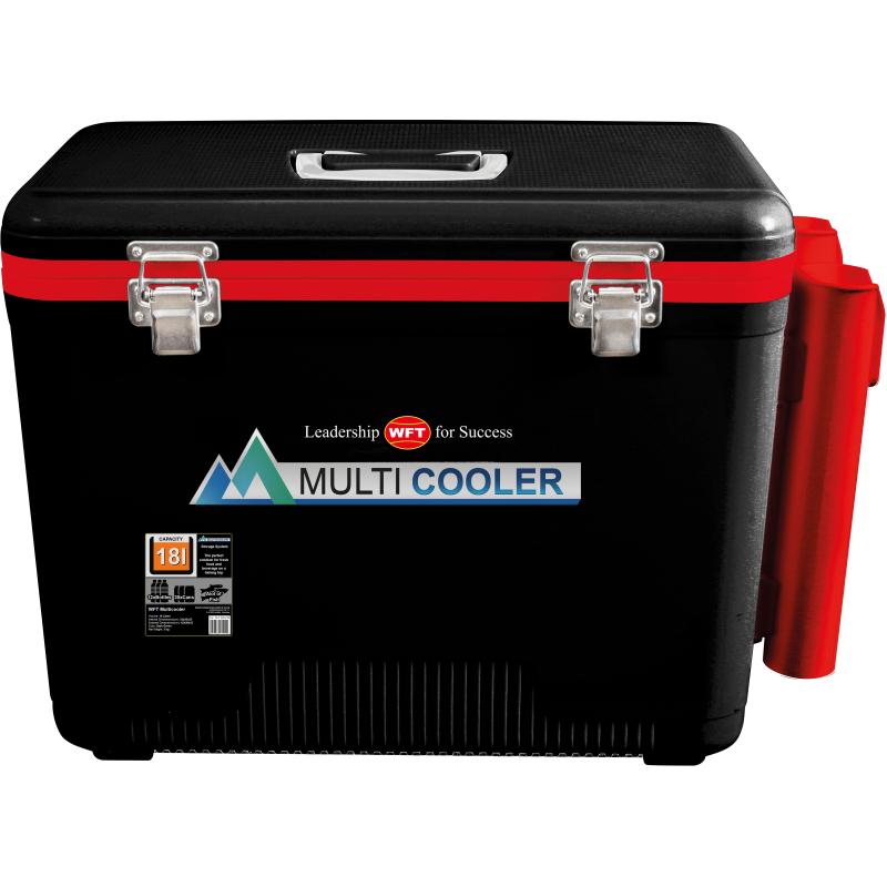 WFT Multicooler 18L schwarz mit 2 Rutenhaltern rot