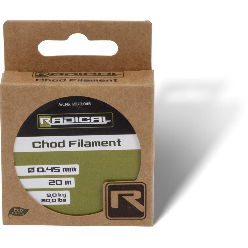 Radical &Oslash;0,45mm Chod Filament 20m 9kg, 20lbs hellgr&uuml;n