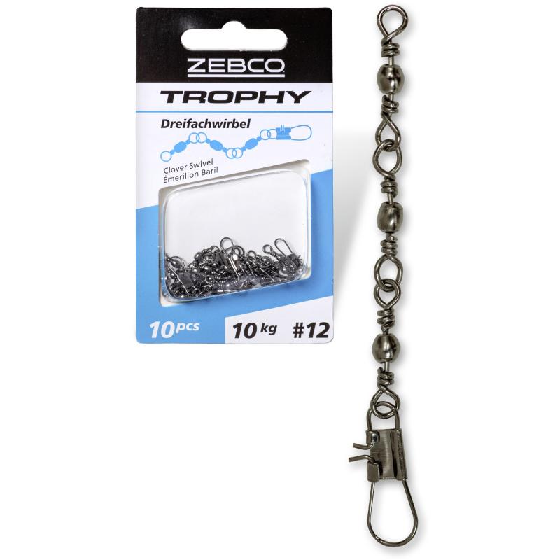 Produktbild Zebco Gr.: 6 L: 22mm Trophy Drei-Wege-Wirbel 18kg