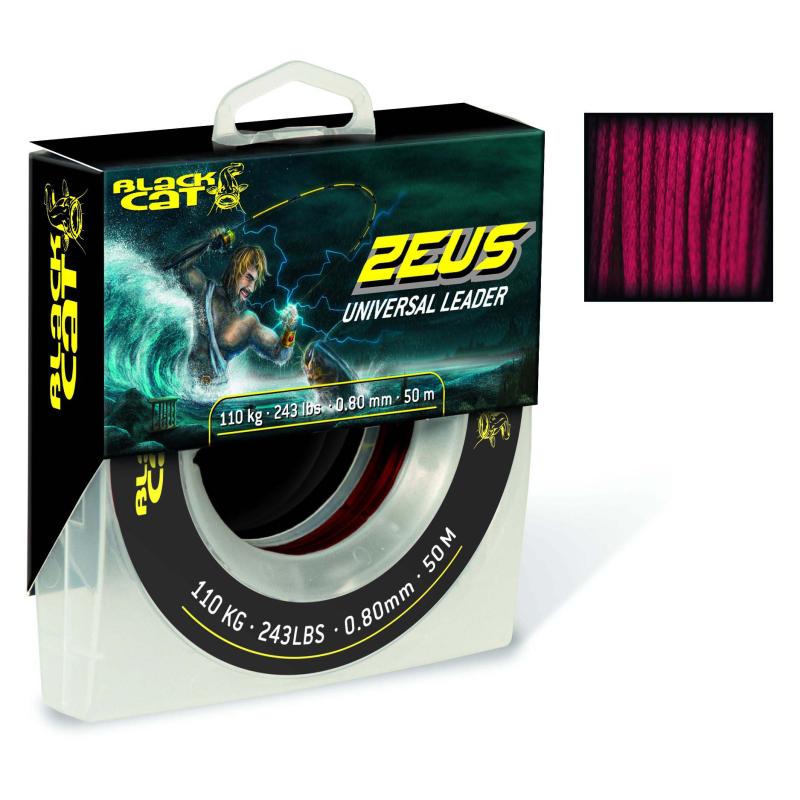 Black Cat &Oslash; 0,60mm Zeus Universal Leader L: 70m 85kg rot