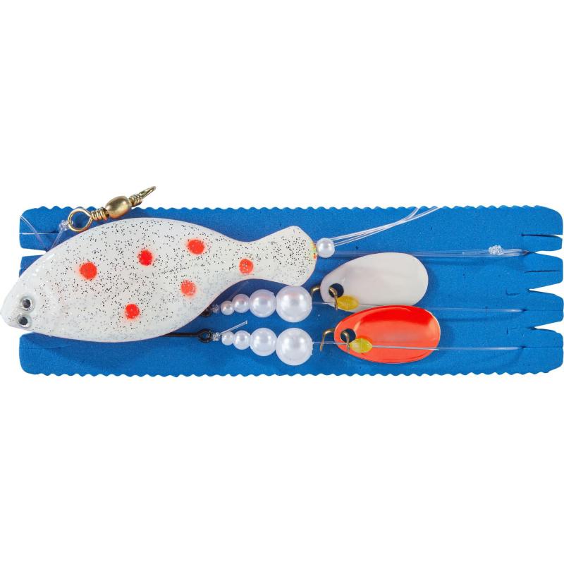 Balzer Inliner Plattfisch-Blinker, 100g, Louminous-Weiss-Orange
