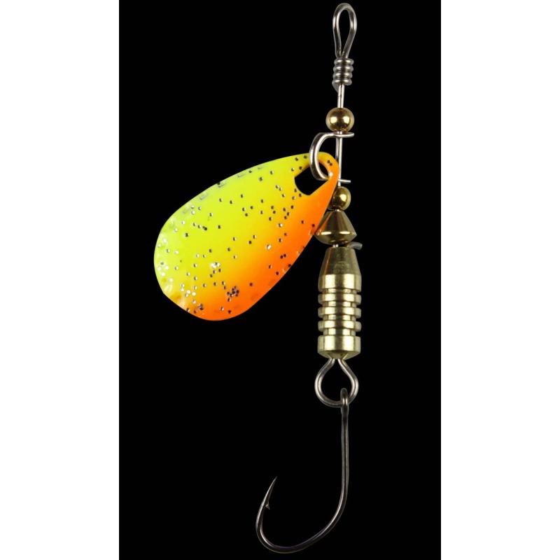 Fishing Tackle Max Forellen Blinker 4,0 gr. gelb-orange Glitter/schwarz