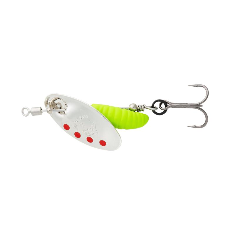 Savage Gear Grub Spinners 0 2.2g S Silver Red Lime