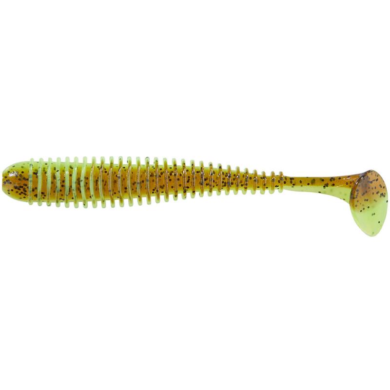 Balzer Shirasu Street Worm Paddler mit Squidaroma 7,5cm Green Pumpkin