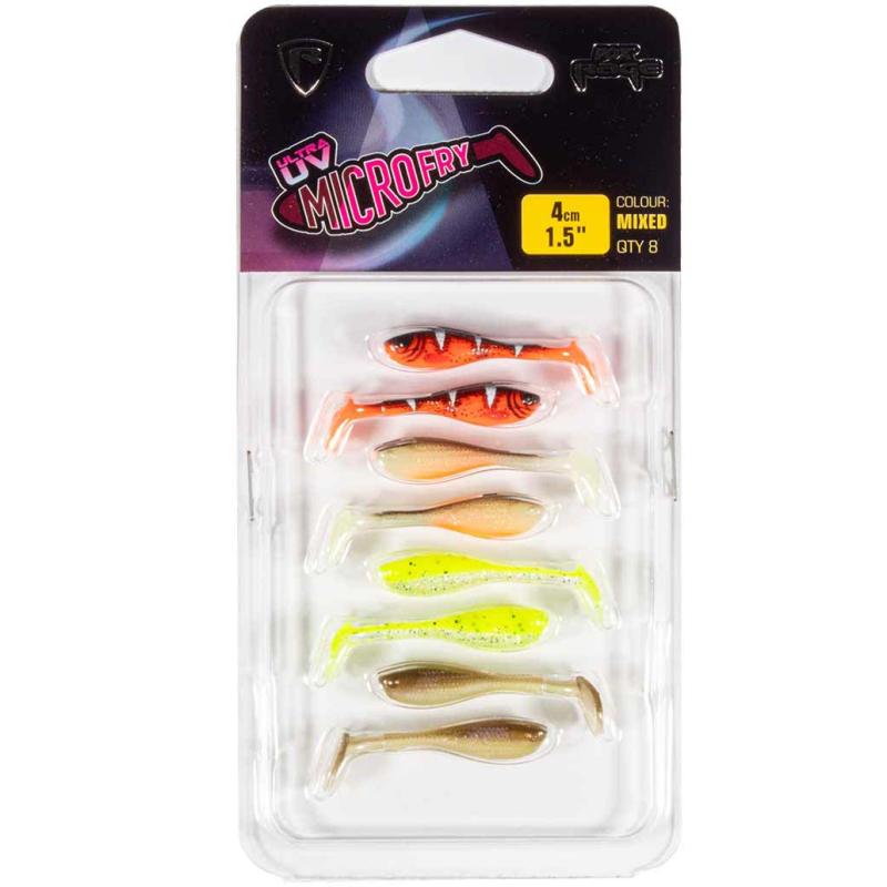 Fox Rage UV Micro fry 4cm x 8pcs RW HO CA W