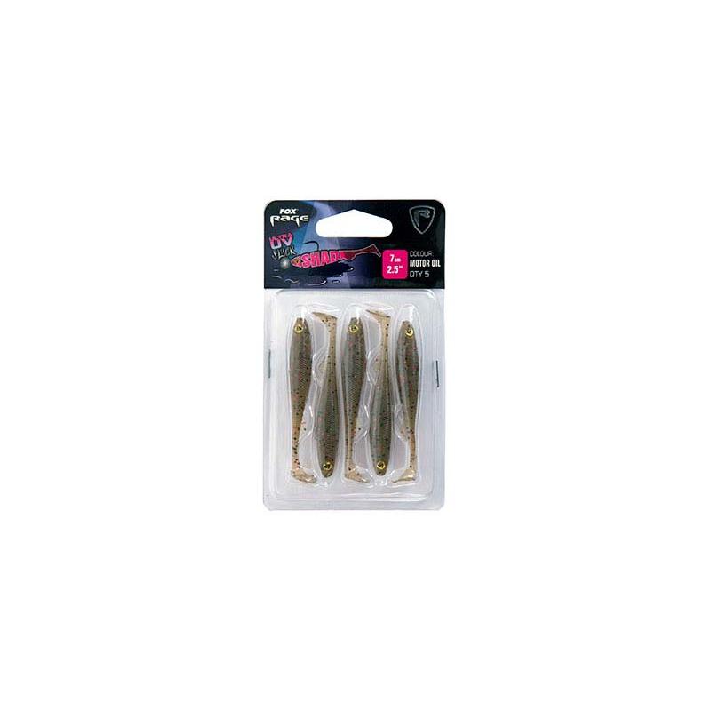 Fox Rage Slick Shad Ultra UV 11cm / 4.25" uv Gr&uuml;n pumpkin x 4