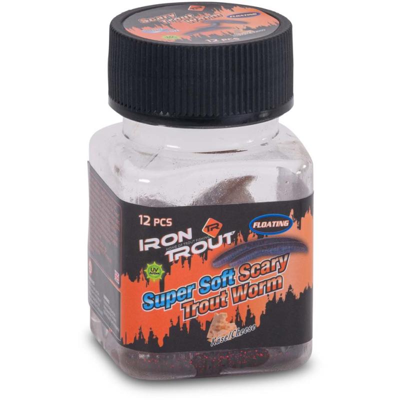 IRON TROUT Super Soft Scary Trout Worm K&auml;se-Cheese 50mm MS