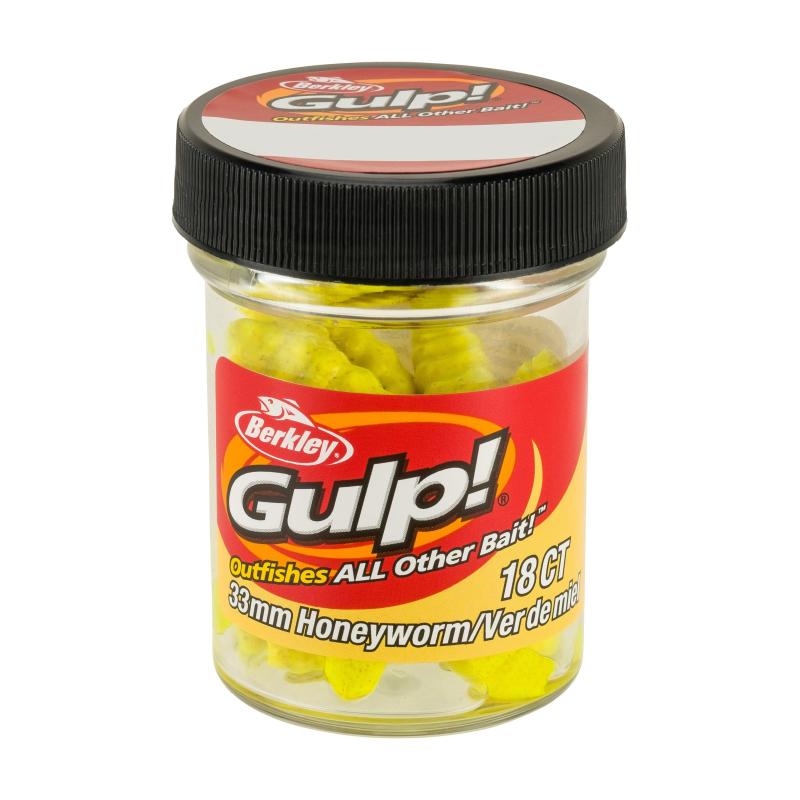 Berkley Gulp!&reg; Honey Worm 33mm Honey Yellow