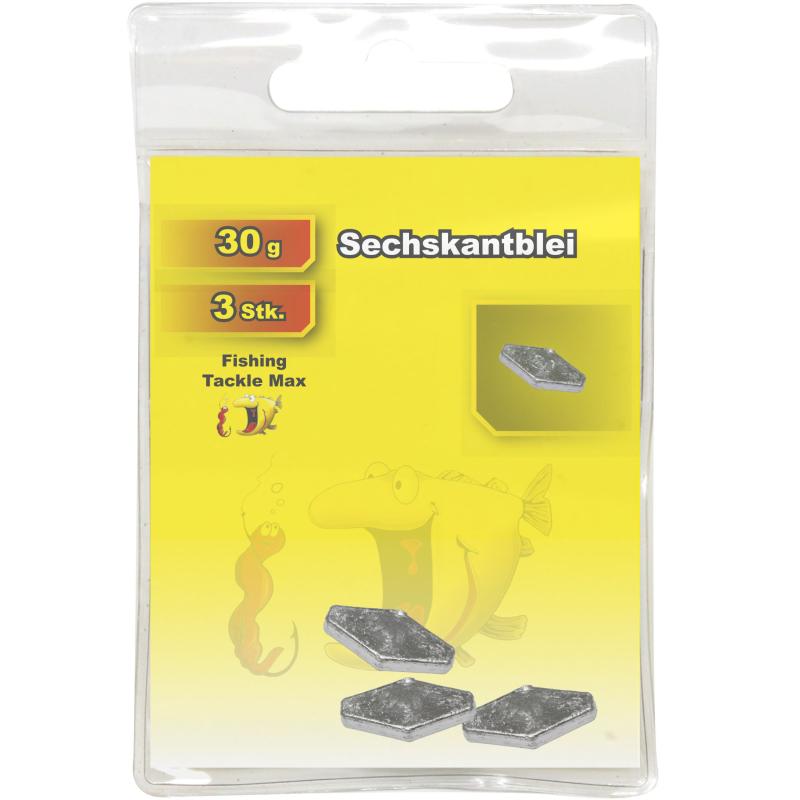 Fishing Tackle Max Sechskantblei 30 g Inh. 3 Stk.