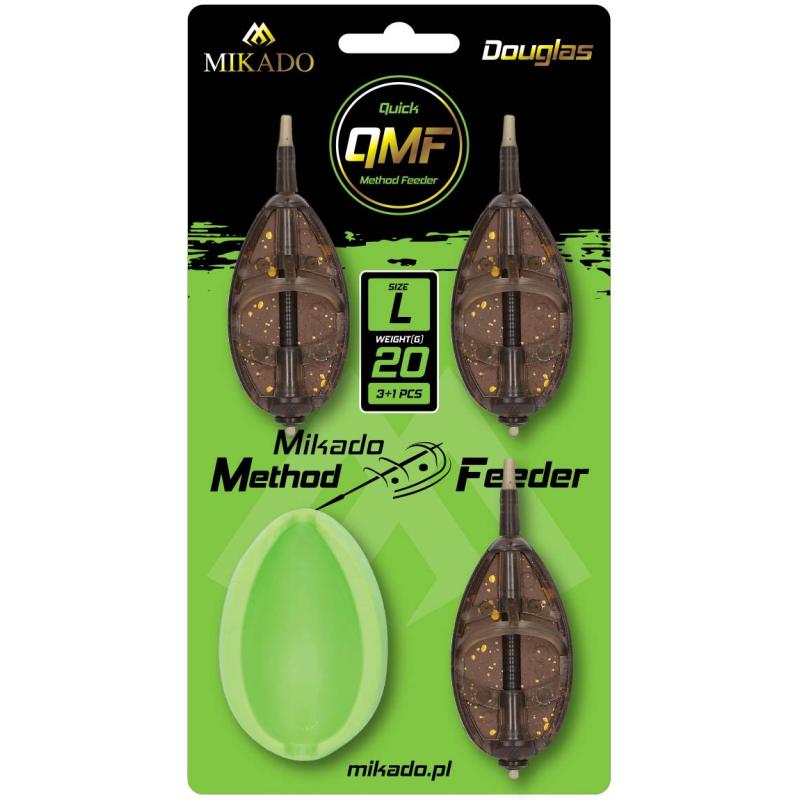 Mikado Method Feeder "Douglas" Q.M.F. System L Set - 3X20G + Mould