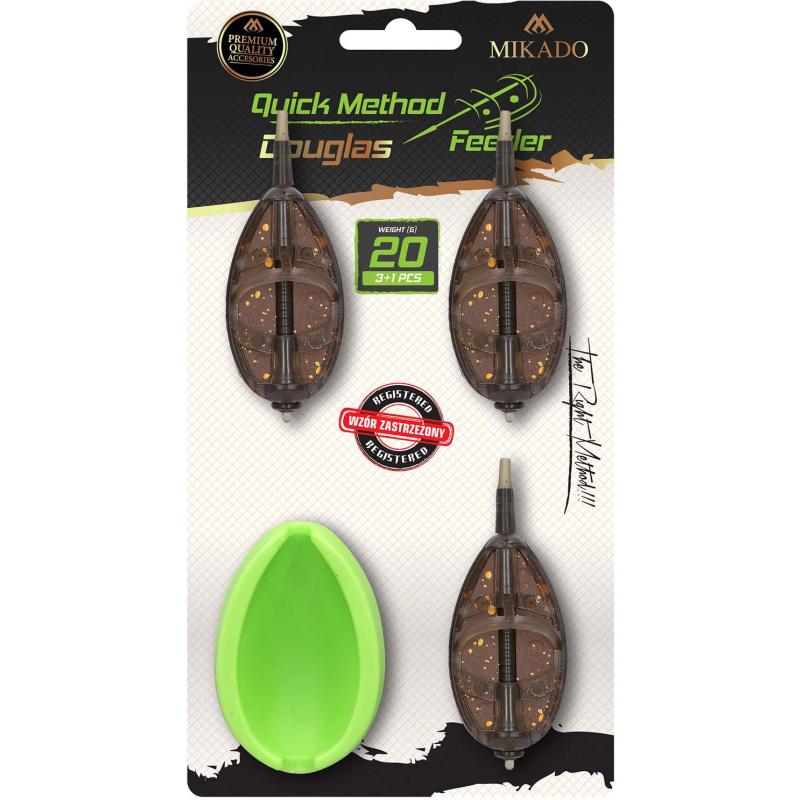 Mikado Method Feeder "Douglas" Q.M.F. System L Set - 3X40G + Mould