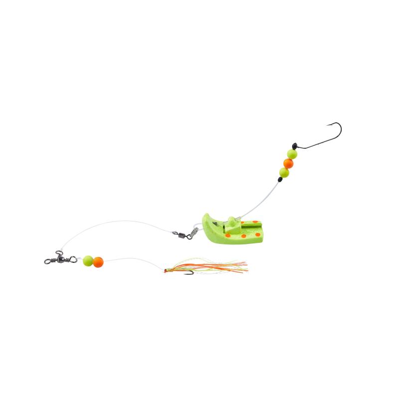 Balzer Plattfisch Perchman Rig, Gelb-Rote Punkte, 40g