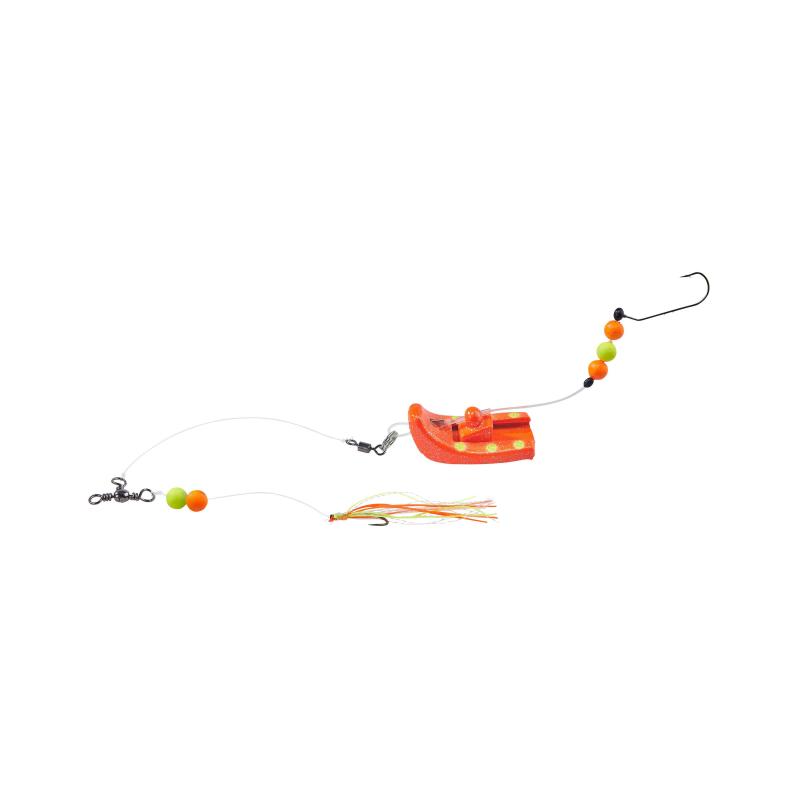 Balzer Plattfisch Perchman Rig, Rot-Gelbe Punkte, 40g
