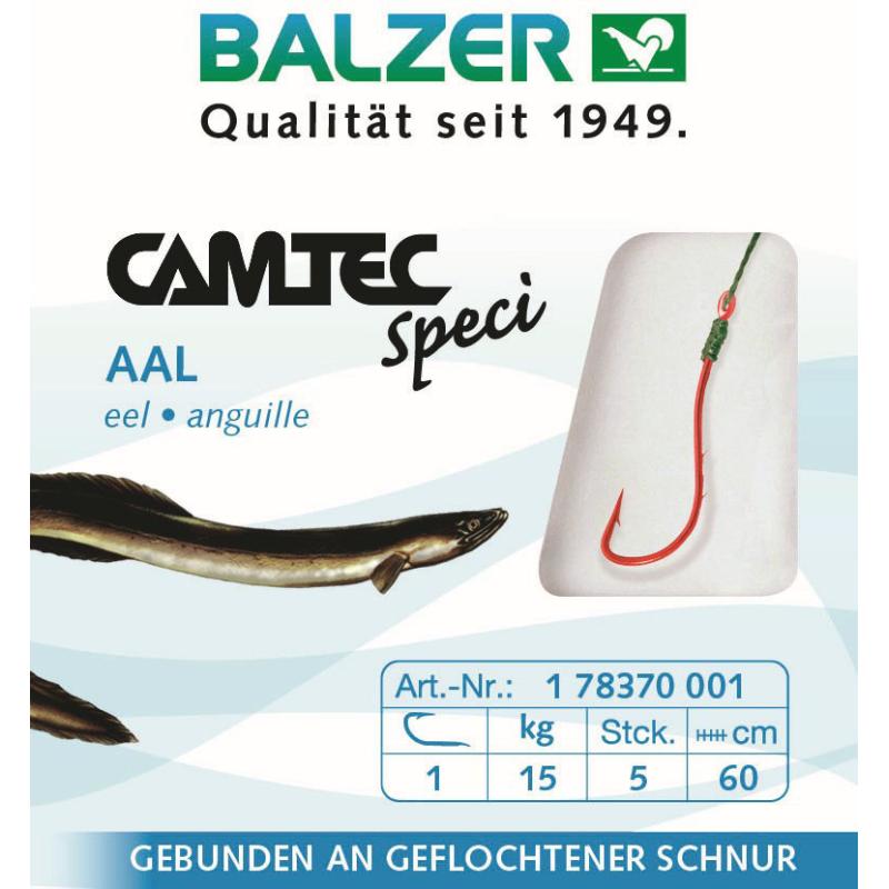 Balzer Camtec Aalhaken mit geflochtener Schnur 60cm #2