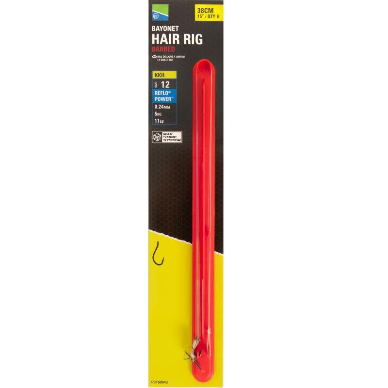 Preston 4/10 cm Bayonet Hair Rigs - 12 KKH