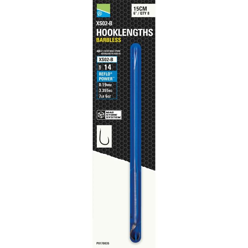 Preston 6"/15cm Mag Store Hooklength 14 Xs02-B