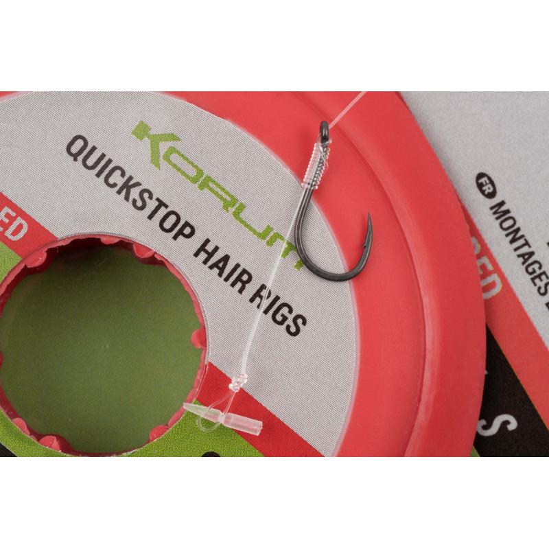 Korum Limitless Quickstop Feeder Hair Rigs 0.21mm/6lb Size 8 Barbed 75cm