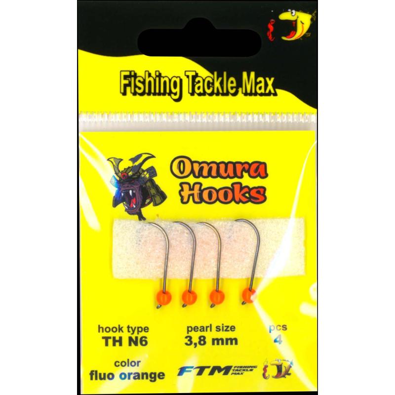 Omura Omura Hook TH N6 fluo orange 3,8mm 0,53gr 4 St&uuml;ck