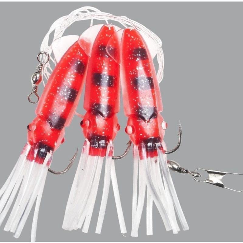 Fladen Winged Octopus red/black 3-hooks 4/0