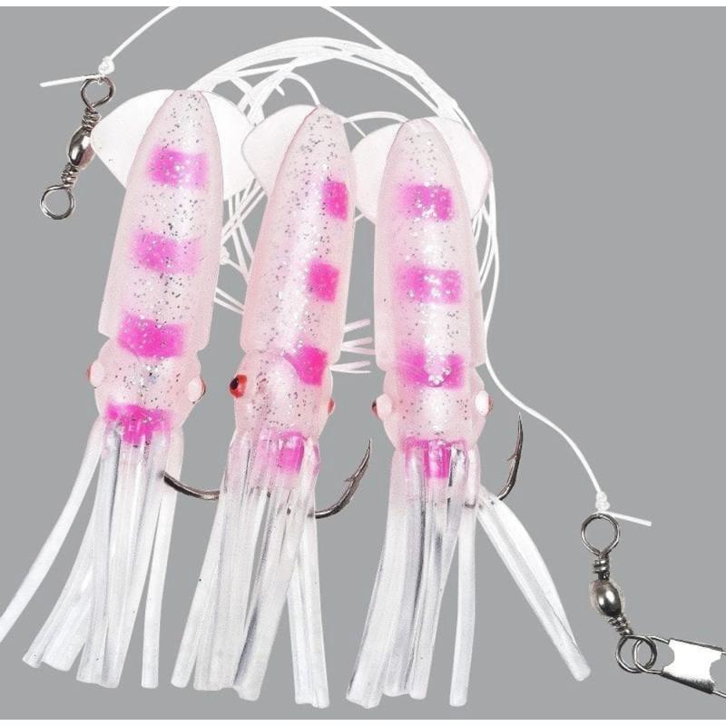 Fladen Winged Octopus white/pink 3-hooks 10/0