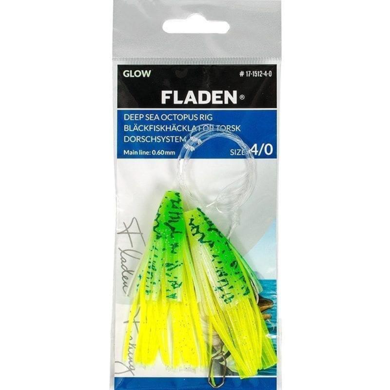 Fladen Glowing Squids glow green hook size 10/0 1,00 mm